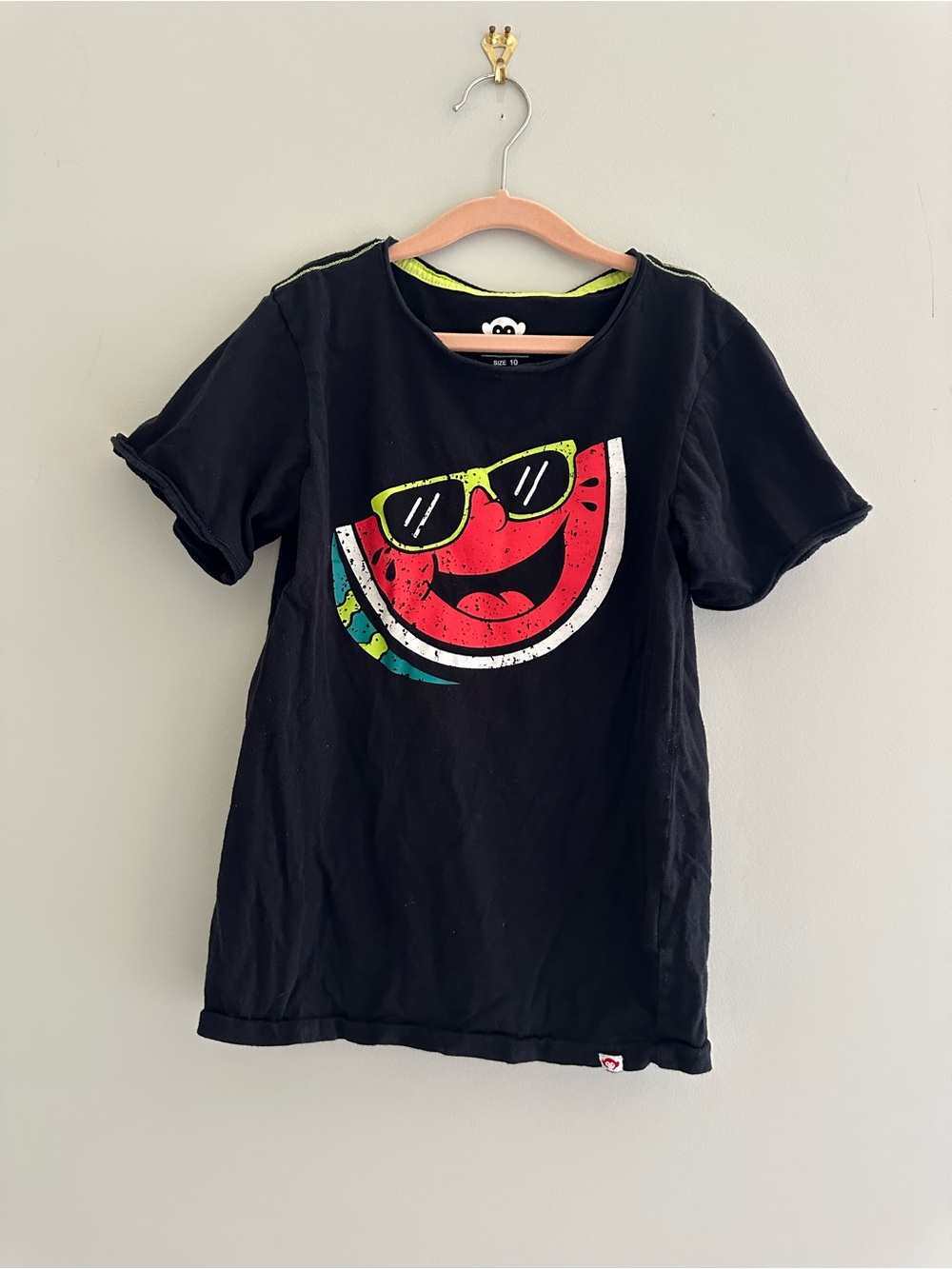 Appaman Boys Watermelon Sunglasses Graphic T-Shirt, Size 10, Black